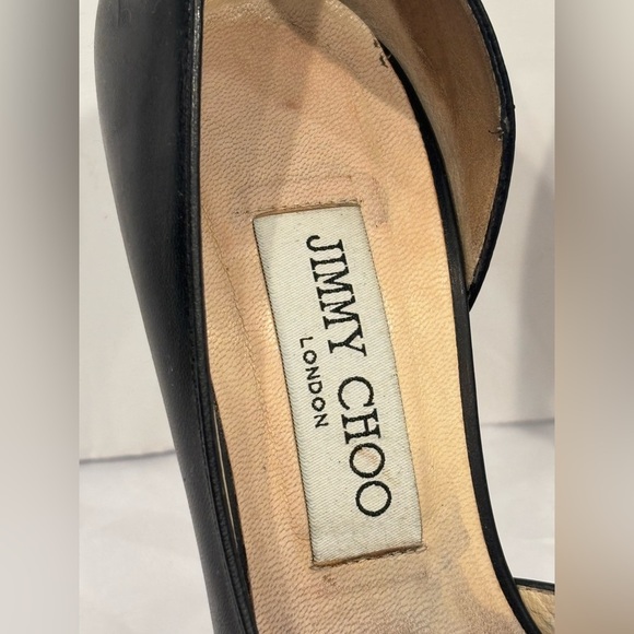 Jimmy Choo Willie D’Orsay Pumps Black Leather Made in Italy - Picture 4 of 9